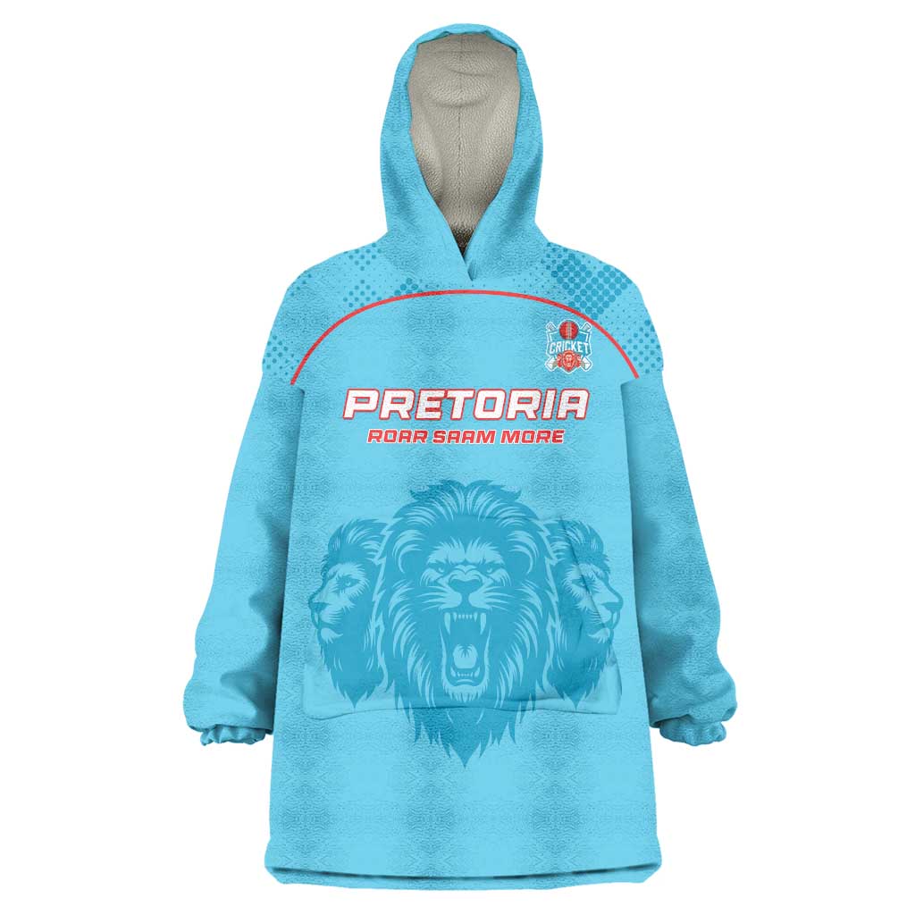 Custom South Africa Pretoria Cricket Wearable Blanket Hoodie Roar Saam More - This Is Pretoria