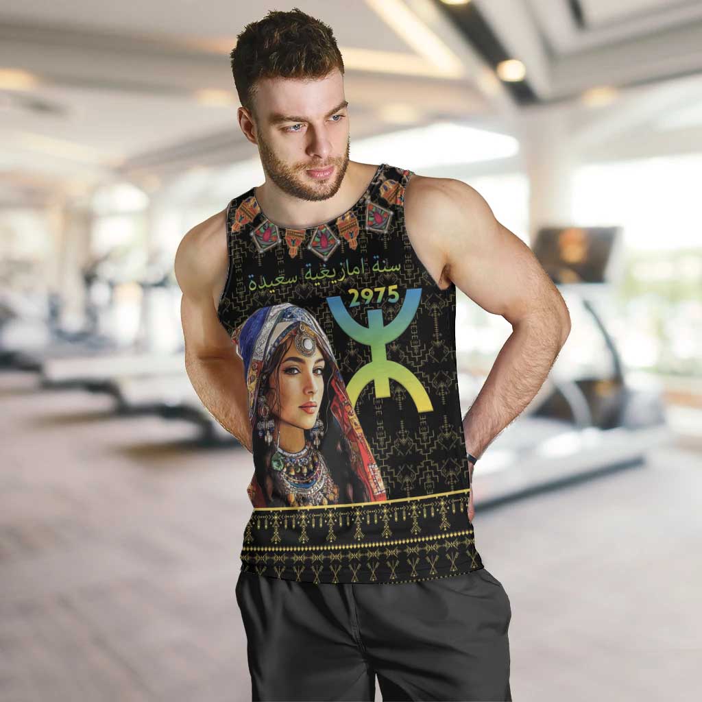 Happy Amazigh New Year Men Tank Top With Women Amazigh - Berber Pattern