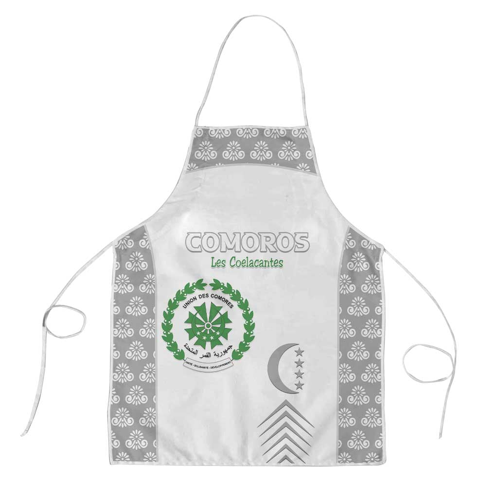Comoros Football Apron Go Champions White Les Coelacantes - Wonder Print Shop