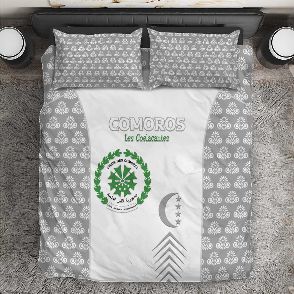 Comoros Football Bedding Set Go Champions White Les Coelacantes - Wonder Print Shop