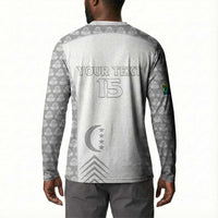 Custom Comoros Football Button Sweatshirt Go Champions White Les Coelacantes