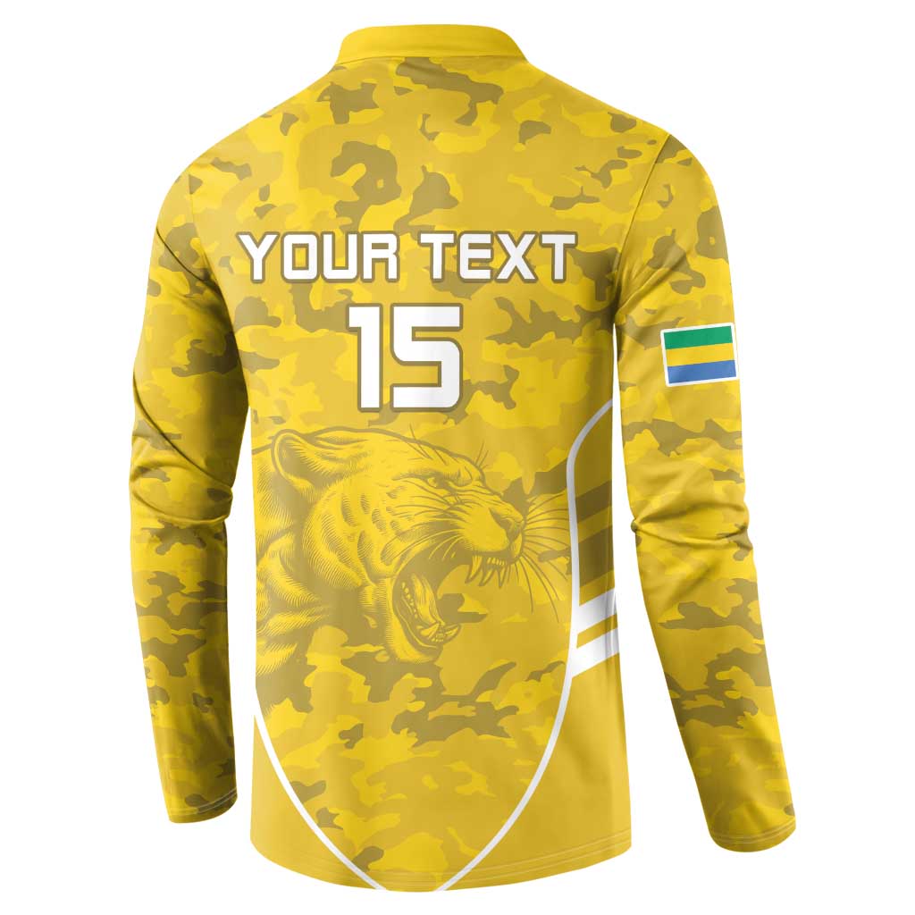 Yellow camouflage football sweatshirt back with YOUR TEXT 15 and number print