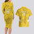 Custom Gabon Football Couples Matching Long Sleeve Bodycon Dress and Hawaiian Shirt Go Panthers