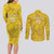 Custom Gabon Football Couples Matching Long Sleeve Bodycon Dress and Long Sleeve Button Shirt Go Panthers