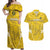 Custom Gabon Football Couples Matching Off Shoulder Maxi Dress and Hawaiian Shirt Go Panthers