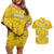 Custom Gabon Football Couples Matching Off Shoulder Short Dress and Hawaiian Shirt Go Panthers