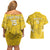 Custom Gabon Football Couples Matching Off Shoulder Short Dress and Hawaiian Shirt Go Panthers