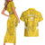 Custom Gabon Football Couples Matching Short Sleeve Bodycon Dress and Hawaiian Shirt Go Panthers