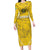 Custom Gabon Football Family Matching Long Sleeve Bodycon Dress and Hawaiian Shirt Go Panthers