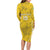 Custom Gabon Football Family Matching Long Sleeve Bodycon Dress and Hawaiian Shirt Go Panthers