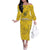 Custom Gabon Football Family Matching Off The Shoulder Long Sleeve Dress and Hawaiian Shirt Go Panthers