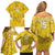 Custom Gabon Football Family Matching Off Shoulder Short Dress and Hawaiian Shirt Go Panthers