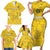 Custom Gabon Football Family Matching Short Sleeve Bodycon Dress and Hawaiian Shirt Go Panthers