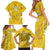 Custom Gabon Football Family Matching Short Sleeve Bodycon Dress and Hawaiian Shirt Go Panthers