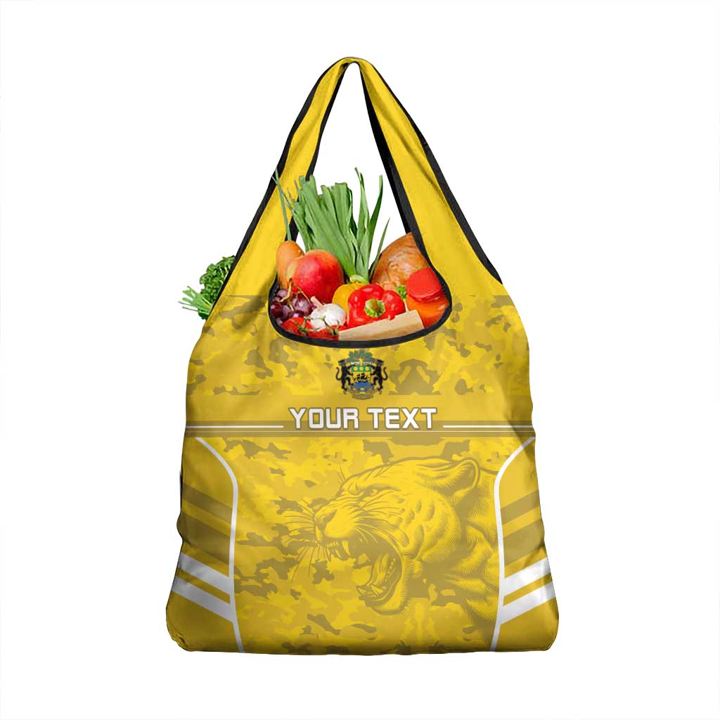 Custom Gabon Football Grocery Bag Go Panthers