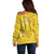 Custom Gabon Football Off Shoulder Sweater Go Panthers