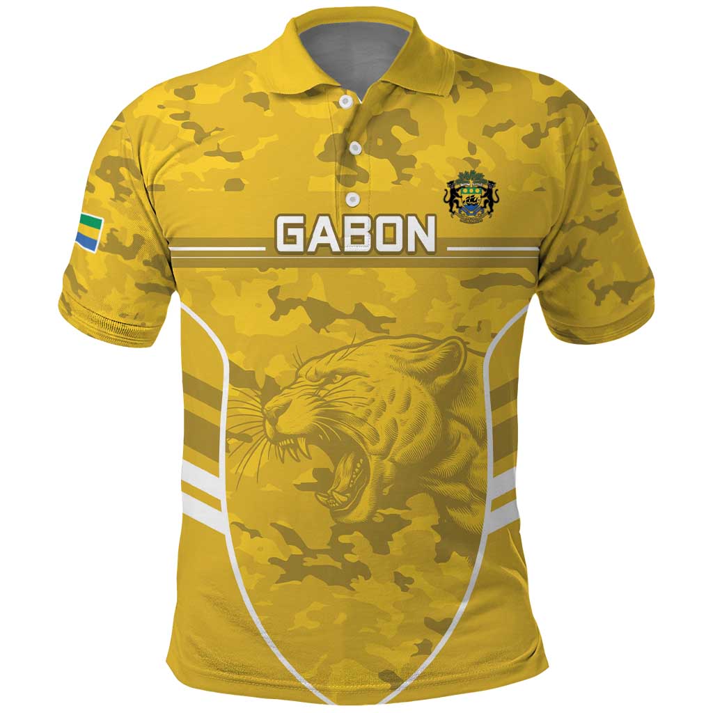 Custom Gabon Football Polo Shirt Go Panthers