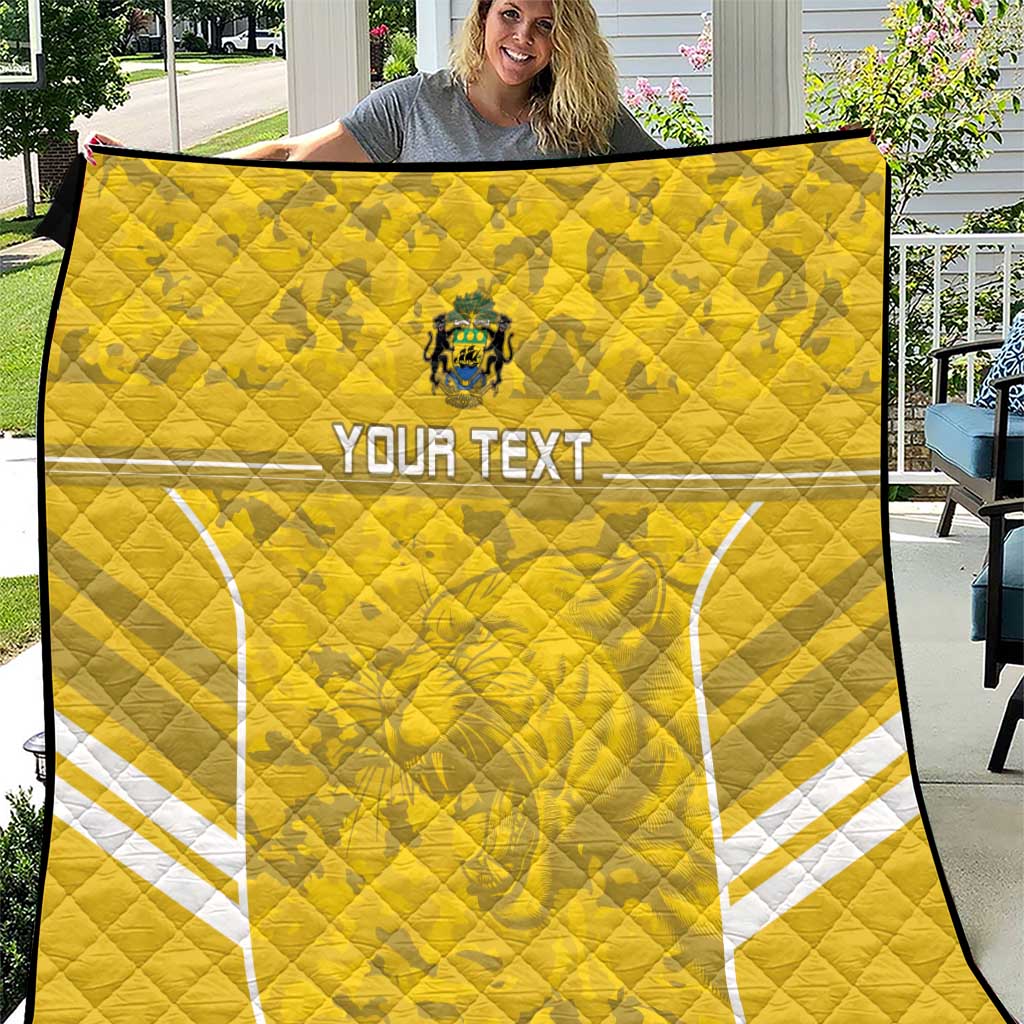 Custom Gabon Football Quilt Go Panthers - Wonder Print Shop