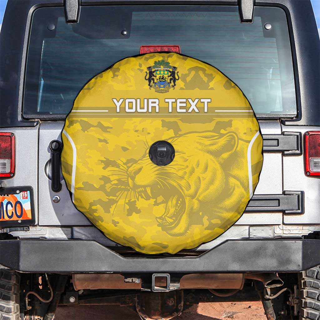 Custom Gabon Football Spare Tire Cover Go Panthers - Wonder Print Shop