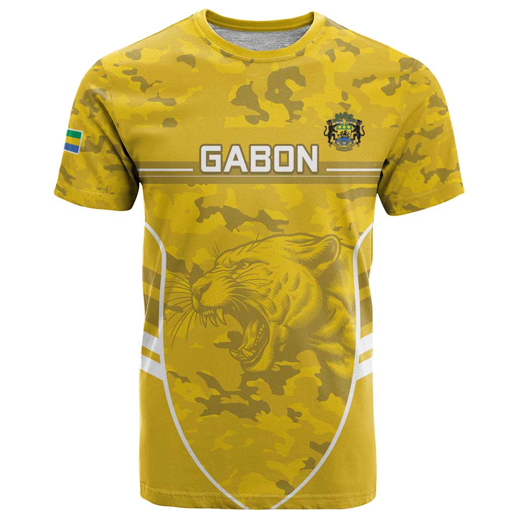 Custom Gabon Football T Shirt Go Panthers - Wonder Print Shop