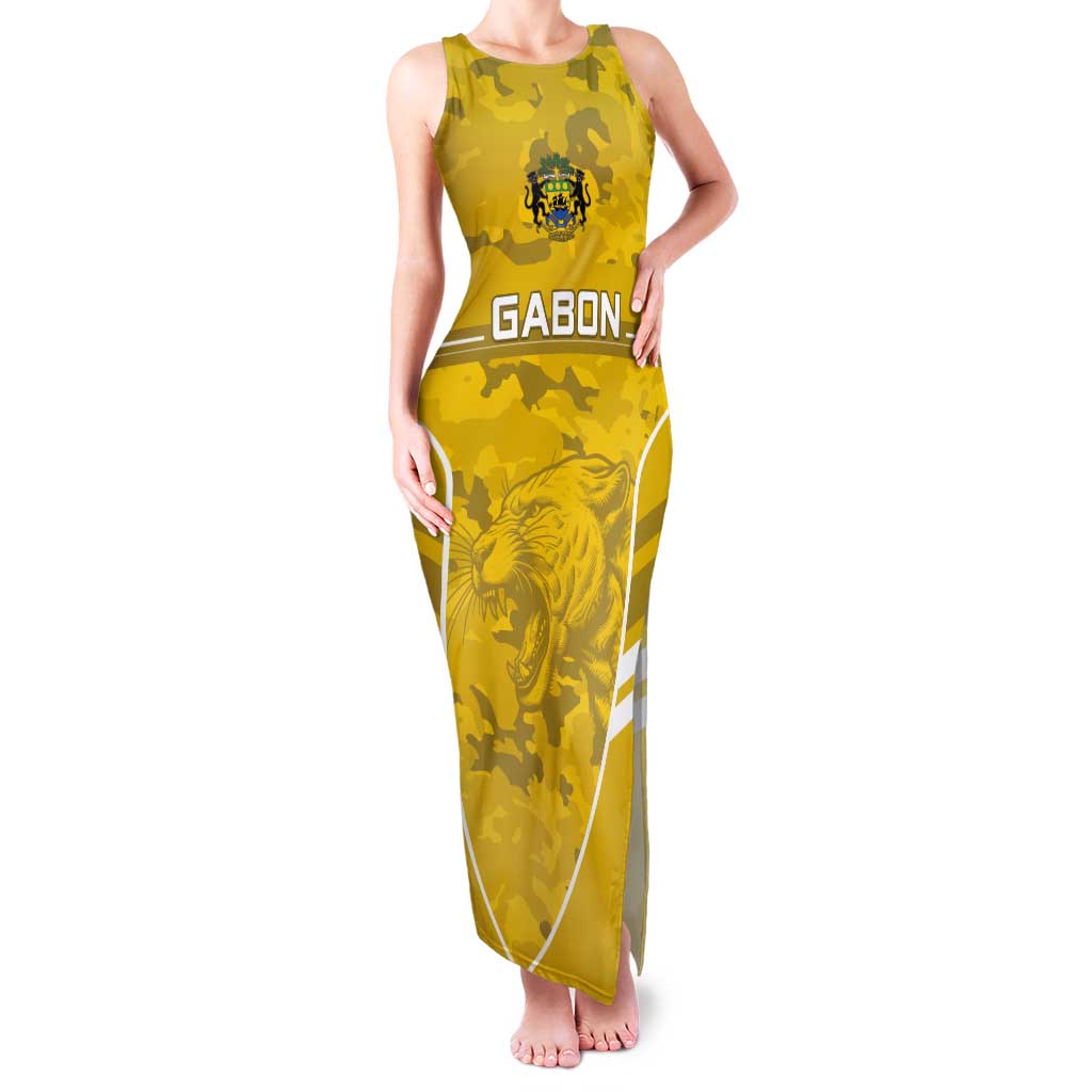 Custom Gabon Football Tank Maxi Dress Go Panthers - Wonder Print Shop