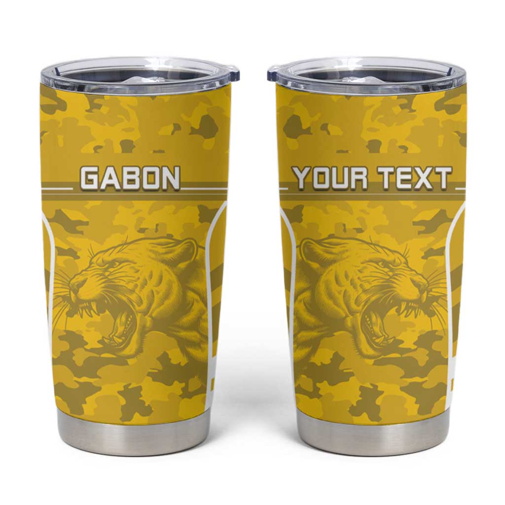 Custom Gabon Football Tumbler Cup Go Panthers - Wonder Print Shop