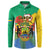 Personalised Gabon Button Sweatshirt Coat Of Arms With African Pattern