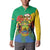 Personalised Gabon Button Sweatshirt Coat Of Arms With African Pattern