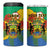 Personalised Gabon 4 in 1 Can Cooler Tumbler Coat Of Arms With African Pattern