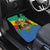 Personalised Gabon Car Mats Coat Of Arms With African Pattern