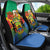 Personalised Gabon Car Seat Cover Coat Of Arms With African Pattern