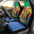 Personalised Gabon Car Seat Cover Coat Of Arms With African Pattern