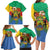 Personalised Gabon Family Matching Long Sleeve Bodycon Dress and Hawaiian Shirt Coat Of Arms With African Pattern