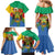 Personalised Gabon Family Matching Mermaid Dress and Hawaiian Shirt Coat Of Arms With African Pattern