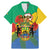 Personalised Gabon Family Matching Mermaid Dress and Hawaiian Shirt Coat Of Arms With African Pattern