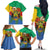 Personalised Gabon Family Matching Off The Shoulder Long Sleeve Dress and Hawaiian Shirt Coat Of Arms With African Pattern