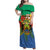 Personalised Gabon Family Matching Off Shoulder Maxi Dress and Hawaiian Shirt Coat Of Arms With African Pattern