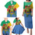 Personalised Gabon Family Matching Puletasi and Hawaiian Shirt Coat Of Arms With African Pattern