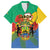 Personalised Gabon Family Matching Puletasi and Hawaiian Shirt Coat Of Arms With African Pattern