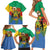 Personalised Gabon Family Matching Short Sleeve Bodycon Dress and Hawaiian Shirt Coat Of Arms With African Pattern