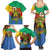 Personalised Gabon Family Matching Summer Maxi Dress and Hawaiian Shirt Coat Of Arms With African Pattern