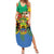 Personalised Gabon Family Matching Summer Maxi Dress and Hawaiian Shirt Coat Of Arms With African Pattern