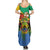 Personalised Gabon Family Matching Summer Maxi Dress and Hawaiian Shirt Coat Of Arms With African Pattern