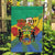 Personalised Gabon Garden Flag Coat Of Arms With African Pattern