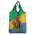 Personalised Gabon Grocery Bag Coat Of Arms With African Pattern