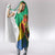 Personalised Gabon Hooded Blanket Coat Of Arms With African Pattern