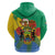 Personalised Gabon Hoodie Coat Of Arms With African Pattern