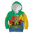 Personalised Gabon Kid Hoodie Coat Of Arms With African Pattern