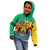 Personalised Gabon Kid Hoodie Coat Of Arms With African Pattern