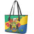 Personalised Gabon Leather Tote Bag Coat Of Arms With African Pattern